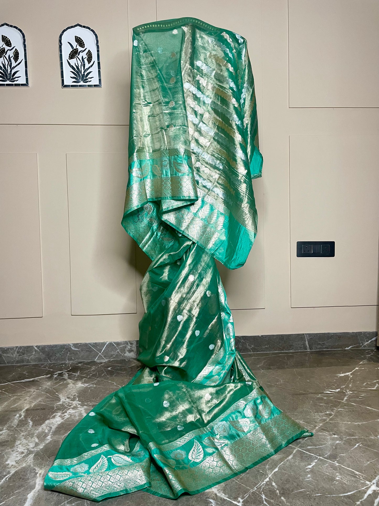 Banarasi Tissue Buti Silk Saree