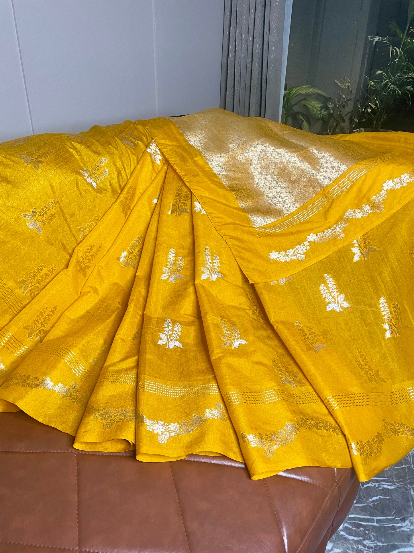 Banarasi Moonga Cotton Saree