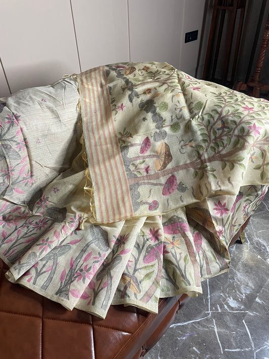 Dhakesh Tussar Silk Saree