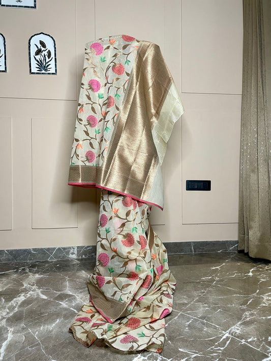 Banarasi Muslin Silk Mina Saree