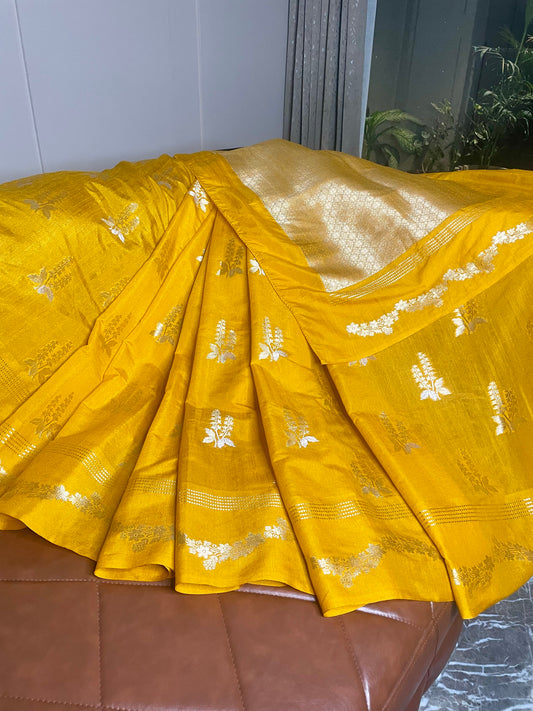 Banarasi Moonga Cotton Saree