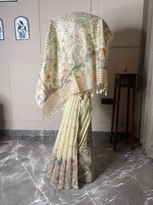 Dhakesh Tussar Silk Saree
