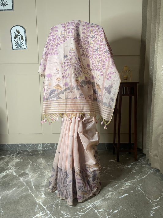 Dhakesh Tussar Silk Saree