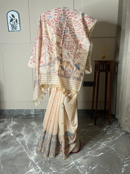 Dhakesh Tussar Silk Saree