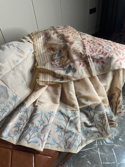 Dhakesh Tussar Silk Saree